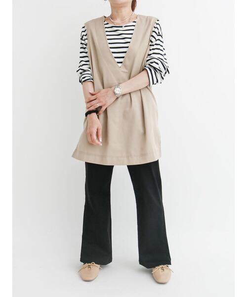 Samansa Mos2 blue(サマンサモスモスブルー)の「◎深Vネックベスト(ベスト・レディース・ブラック/ベージュ/カーキ・フリ-)」の17枚目の写真