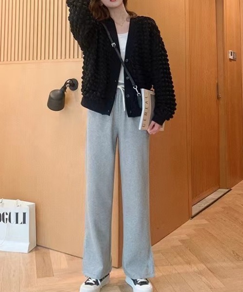 deux amour（ドゥーザムール）の「立体カーディガン（カーディガン/ボレロ・レディース・ホワイト/ブラック・MEDIUM）」の5枚目の写真