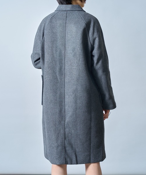 SETUP7（セットアップセブン）の「【SETUP7】メルトンダブルチェスターコートSCCH205（チェスターコート・レディース・ブラック/グレー・3/4）」の8枚目の写真