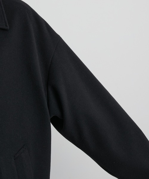 JUNRED（ジュンレッド）の「ウーリーニットステンカラーオーバーコート（ステンカラーコート・メンズ・ブラック/ブラウン・M/L）」の17枚目の写真