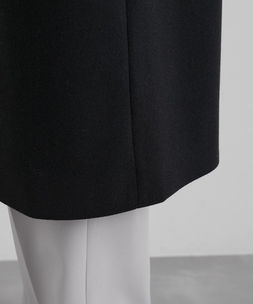 JUNRED（ジュンレッド）の「ウーリーニットステンカラーオーバーコート（ステンカラーコート・メンズ・ブラック/ブラウン・M/L）」の20枚目の写真