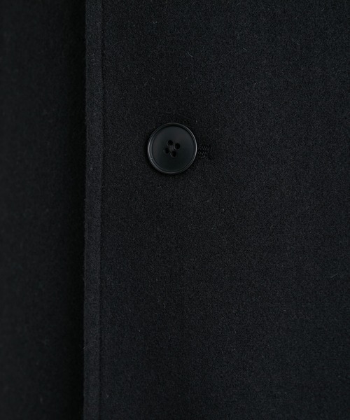 JUNRED（ジュンレッド）の「ウーリーニットステンカラーオーバーコート（ステンカラーコート・メンズ・ブラック/ブラウン・M/L）」の21枚目の写真