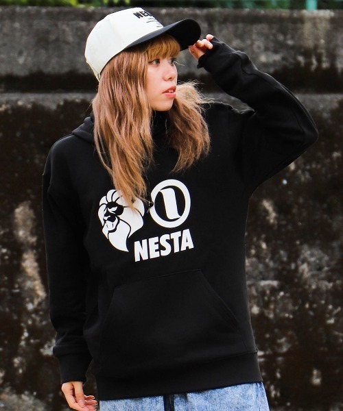 NESTA BRAND（ネスタブランド）の「JAPAN加工 スリーアイコン パーカー（パーカー・メンズ・ホワイト/ブラック/キナリ/杢グレー・M/L/XL/XXL）」の3枚目の写真