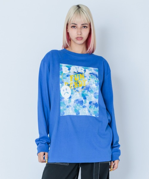 Candy Stripper(キャンディストリッパー)の「FUN CANDY L/S Tシャツ(Tシャツ/カットソー・レディース・ブラック/オフホワイト/ブルー・2)」の3枚目の写真