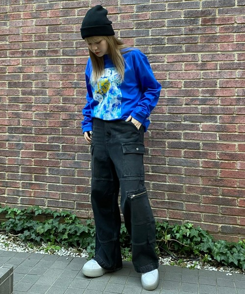 Candy Stripper(キャンディストリッパー)の「FUN CANDY L/S Tシャツ(Tシャツ/カットソー・レディース・ブラック/オフホワイト/ブルー・2)」の21枚目の写真