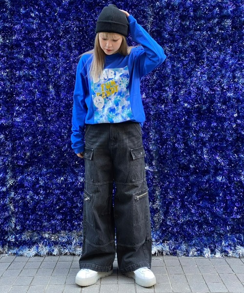 Candy Stripper(キャンディストリッパー)の「FUN CANDY L/S Tシャツ(Tシャツ/カットソー・レディース・ブラック/オフホワイト/ブルー・2)」の20枚目の写真