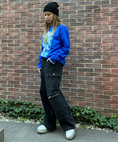 Candy Stripper(キャンディストリッパー)の「FUN CANDY L/S Tシャツ(Tシャツ/カットソー・レディース・ブラック/オフホワイト/ブルー・2)」の22枚目の写真