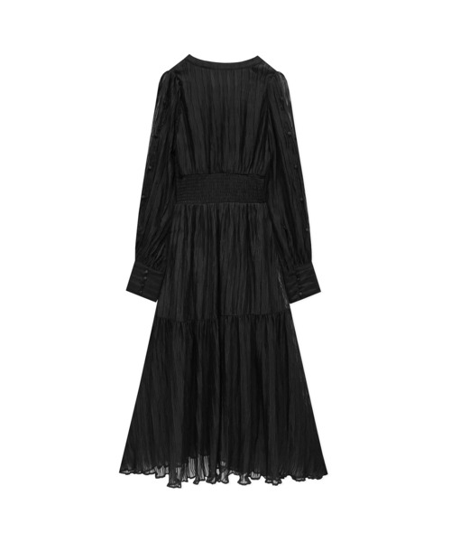 ANDGEEBEE（アンジービー）の「スリットスリーブワンピ（ワンピース・レディース・ベージュ/ブラック・MEDIUM）」の8枚目の写真