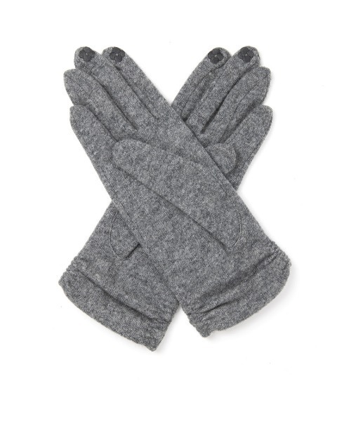 ANTEPRIMA/MISTO（アンテプリマミスト）の「タッチパネル対応 メタルフィオーリ付きカシミヤ混ジャージグローブ（手袋・レディース・ブラック/グレー/グレイッシュベージュ・ONE SIZE）」の8枚目の写真