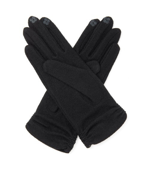 ANTEPRIMA/MISTO（アンテプリマミスト）の「タッチパネル対応 メタルフィオーリ付きカシミヤ混ジャージグローブ（手袋・レディース・ブラック/グレー/グレイッシュベージュ・ONE SIZE）」の9枚目の写真