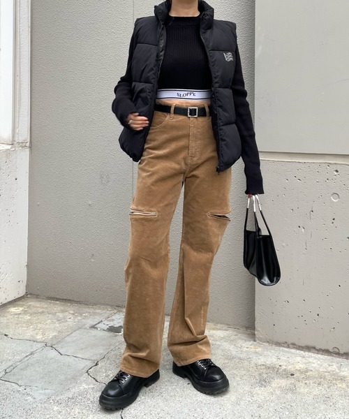 WHO'S WHO gallery（フーズフーギャラリー）の「ジップデザインコーデュロイパンツ（その他パンツ・レディース・ベージュ/ブラック/チャコールグレー/ブラウン・FREE）」の14枚目の写真