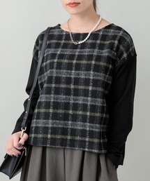 malla | malla ニードルチェックイタリアプルオーバー(Tシャツ/カットソー)