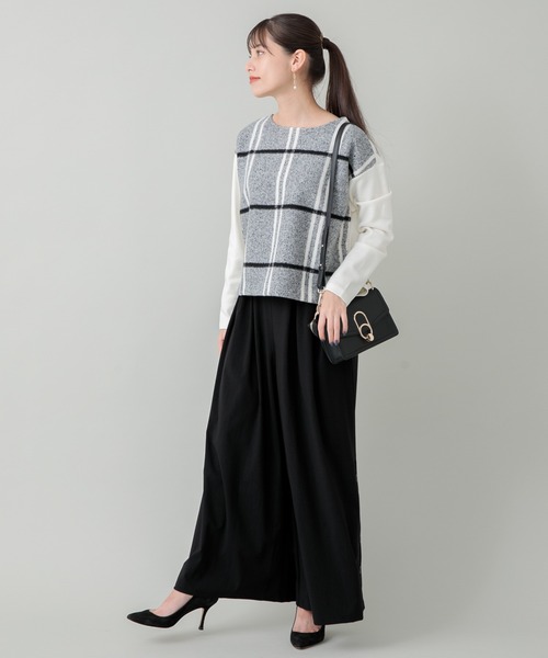 malla（マーラ）の「malla ニードルチェックイタリアプルオーバー（Tシャツ/カットソー・レディース・ホワイト/ブラック・FREE）」の17枚目の写真