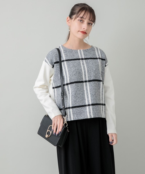 malla（マーラ）の「malla ニードルチェックイタリアプルオーバー（Tシャツ/カットソー・レディース・ホワイト/ブラック・FREE）」の21枚目の写真