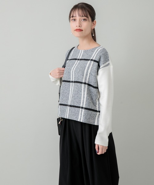 malla（マーラ）の「malla ニードルチェックイタリアプルオーバー（Tシャツ/カットソー・レディース・ホワイト/ブラック・FREE）」の14枚目の写真