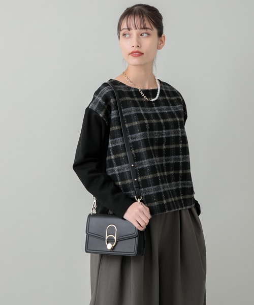 malla（マーラ）の「malla ニードルチェックイタリアプルオーバー（Tシャツ/カットソー・レディース・ホワイト/ブラック・FREE）」の16枚目の写真