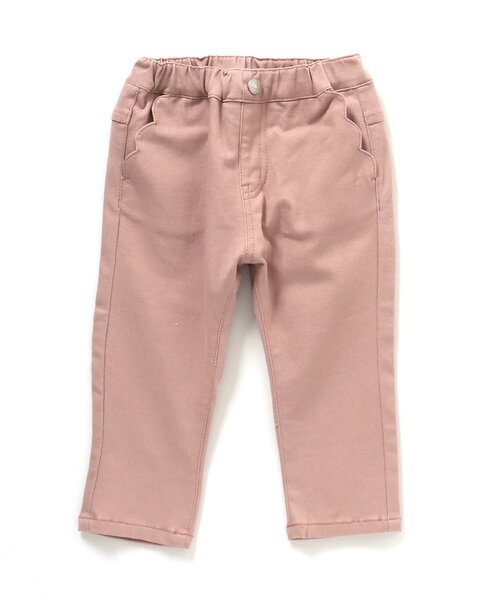 apres les cours（アプレレクール）の「スカラップポケットパンツ 10分丈（その他パンツ・キッズ・ブラウン/インディゴブルー/カーキ/ラベンダー/ピンク・80/90/100/110/120/130/140）」の5枚目の写真