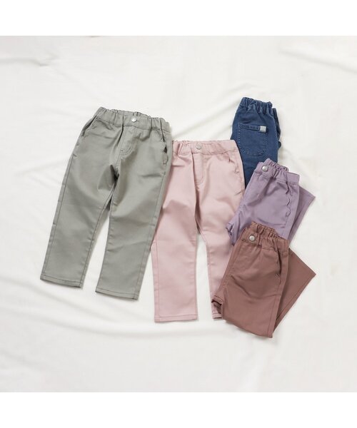 apres les cours（アプレレクール）の「スカラップポケットパンツ 10分丈（その他パンツ・キッズ・ブラウン/インディゴブルー/カーキ/ラベンダー/ピンク・80/90/100/110/120/130/140）」の11枚目の写真