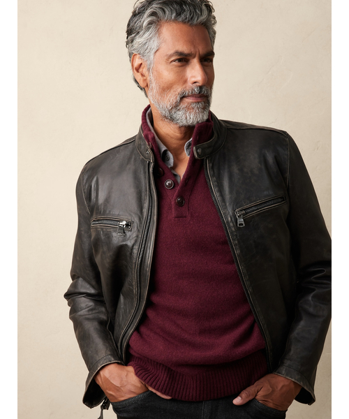 Banana Republic(バナナリパブリック)の「モックネック セーター(ニット/セーター・メンズ・ワイン/ライトブルー/グレー/カーキ・M/XL/L/S)」の4枚目の写真