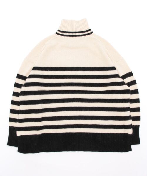 HELIOPOLE(エリオポール)の「ANNA HIGH NECK BORDER(ニット/セーター・レディース・アイボリー/ブラック・38)」の3枚目の写真