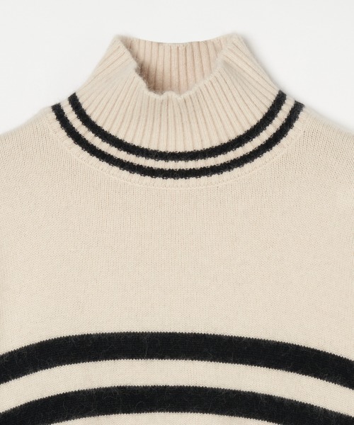 HELIOPOLE(エリオポール)の「ANNA HIGH NECK BORDER(ニット/セーター・レディース・アイボリー/ブラック・38)」の5枚目の写真