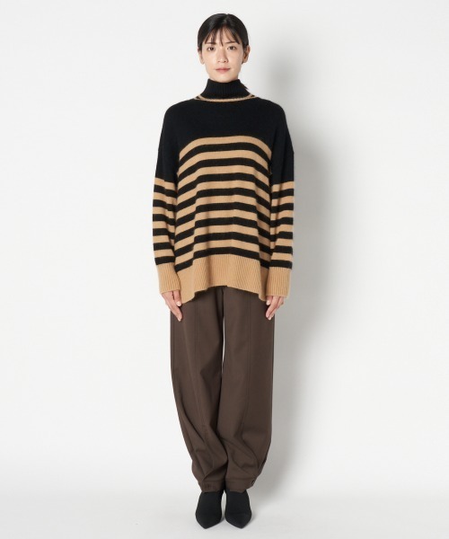 HELIOPOLE(エリオポール)の「ANNA HIGH NECK BORDER(ニット/セーター・レディース・アイボリー/ブラック・38)」の10枚目の写真