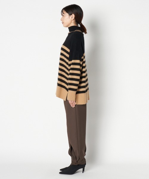 HELIOPOLE(エリオポール)の「ANNA HIGH NECK BORDER(ニット/セーター・レディース・アイボリー/ブラック・38)」の11枚目の写真