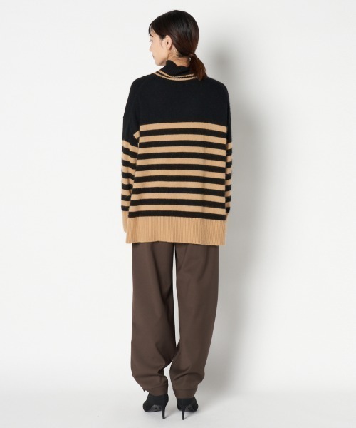 HELIOPOLE(エリオポール)の「ANNA HIGH NECK BORDER(ニット/セーター・レディース・アイボリー/ブラック・38)」の12枚目の写真