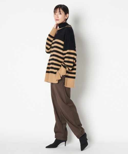 HELIOPOLE(エリオポール)の「ANNA HIGH NECK BORDER(ニット/セーター・レディース・アイボリー/ブラック・38)」の14枚目の写真