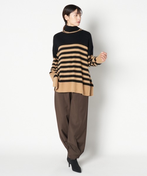 HELIOPOLE(エリオポール)の「ANNA HIGH NECK BORDER(ニット/セーター・レディース・アイボリー/ブラック・38)」の15枚目の写真