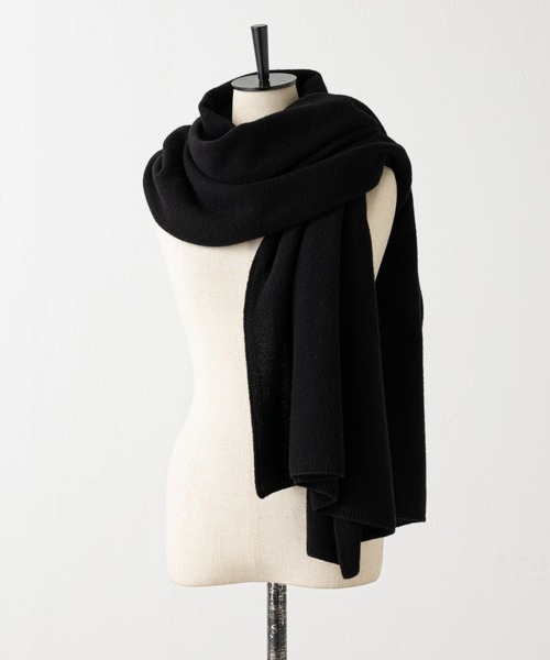 BEARDSLEY（ビアズリー）の「ニットストール（ストール/ショール・レディース・ブラック/アイボリー/カーキ・FREE）」の3枚目の写真