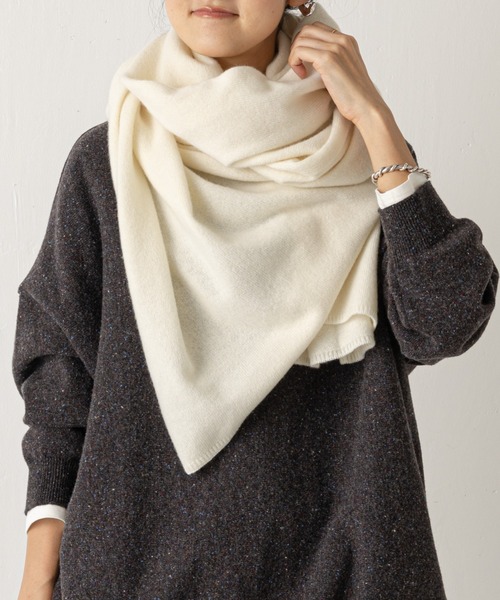 BEARDSLEY（ビアズリー）の「ニットストール（ストール/ショール・レディース・ブラック/アイボリー/カーキ・FREE）」の11枚目の写真