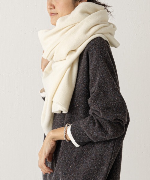 BEARDSLEY（ビアズリー）の「ニットストール（ストール/ショール・レディース・ブラック/アイボリー/カーキ・FREE）」の12枚目の写真