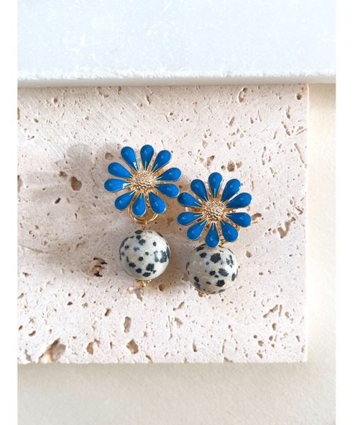 tone（トーン）の「【Agaro】No.263　 天然石とお花の痛くなりにくいイヤリング(MA)（イヤリング・レディース・ブルー/イエロー/ブラウン/ピンク/その他1/ブラック/ホワイト/パープル/レッド/その他3/その他2/その他4/その他5/その他6/グリーン/その他8/その他7/その他9/その他10/その他11・FREE）」の10枚目の写真