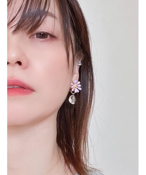 tone（トーン）の「【Agaro】No.263　 天然石とお花の痛くなりにくいイヤリング(MA)（イヤリング・レディース・ブルー/イエロー/ブラウン/ピンク/その他1/ブラック/ホワイト/パープル/レッド/その他3/その他2/その他4/その他5/その他6/グリーン/その他8/その他7/その他9/その他10/その他11・FREE）」の11枚目の写真