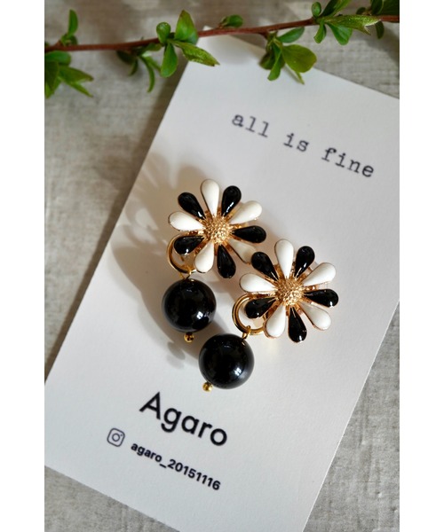 tone（トーン）の「【Agaro】No.263　 天然石とお花の痛くなりにくいイヤリング(MA)（イヤリング・レディース・ブルー/イエロー/ブラウン/ピンク/その他1/ブラック/ホワイト/パープル/レッド/その他3/その他2/その他4/その他5/その他6/グリーン/その他8/その他7/その他9/その他10/その他11・FREE）」の12枚目の写真