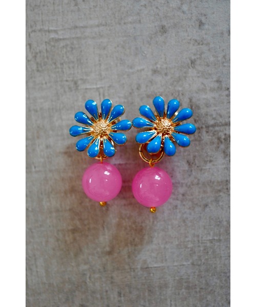 tone（トーン）の「【Agaro】No.263　 天然石とお花の痛くなりにくいイヤリング(MA)（イヤリング・レディース・ブルー/イエロー/ブラウン/ピンク/その他1/ブラック/ホワイト/パープル/レッド/その他3/その他2/その他4/その他5/その他6/グリーン/その他8/その他7/その他9/その他10/その他11・FREE）」の15枚目の写真