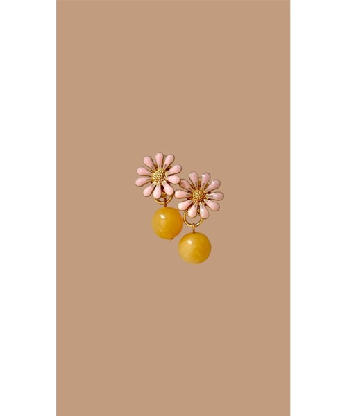 tone（トーン）の「【Agaro】No.263　 天然石とお花の痛くなりにくいイヤリング(MA)（イヤリング・レディース・ブルー/イエロー/ブラウン/ピンク/その他1/ブラック/ホワイト/パープル/レッド/その他3/その他2/その他4/その他5/その他6/グリーン/その他8/その他7/その他9/その他10/その他11・FREE）」の16枚目の写真