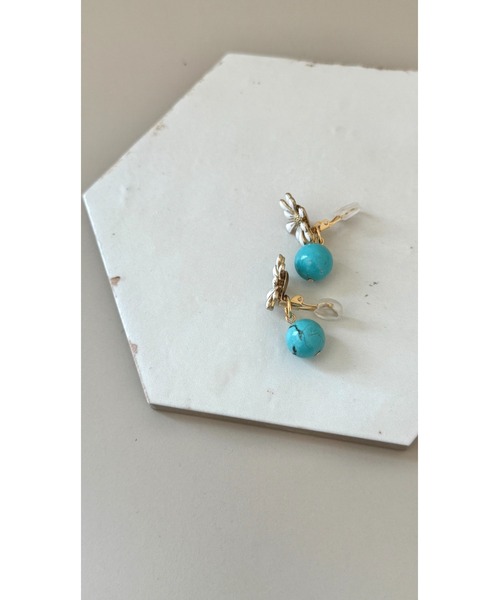 tone（トーン）の「【Agaro】No.263　 天然石とお花の痛くなりにくいイヤリング(MA)（イヤリング・レディース・ブルー/イエロー/ブラウン/ピンク/その他1/ブラック/ホワイト/パープル/レッド/その他3/その他2/その他4/その他5/その他6/グリーン/その他8/その他7/その他9/その他10/その他11・FREE）」の18枚目の写真