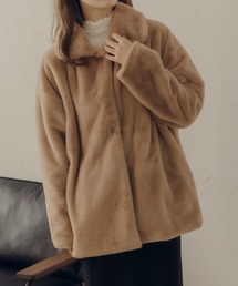 fupel | 2WAYスタンドカラーファーコート(ブルゾン)