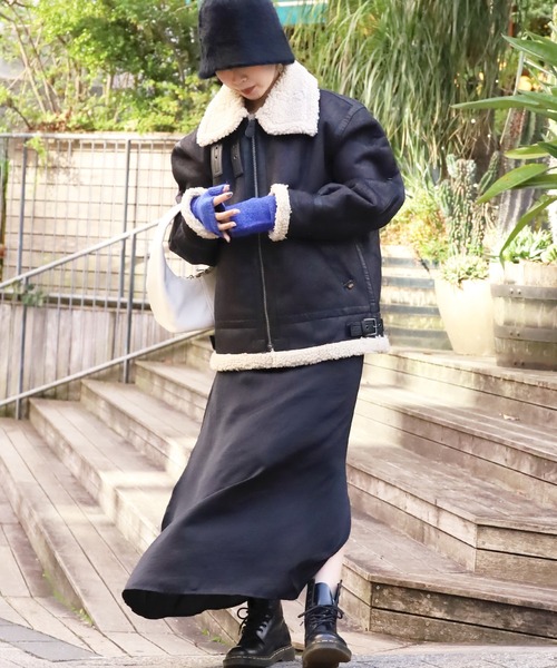 Alpha Industries(アルファインダストリーズ)の「ALPHA INDUSTRIES/アルファインダストリーズ B-3 FAKE MOUTON フライトジャケット(ムートンコート・メンズ・ブラック/ブラウン・M/L/XL)」の17枚目の写真