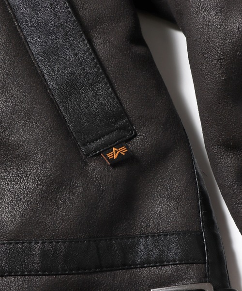 Alpha Industries(アルファインダストリーズ)の「ALPHA INDUSTRIES/アルファインダストリーズ B-3 FAKE MOUTON フライトジャケット(ムートンコート・メンズ・ブラック/ブラウン・M/L/XL)」の3枚目の写真