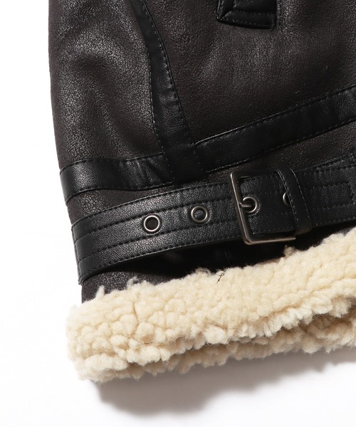Alpha Industries(アルファインダストリーズ)の「ALPHA INDUSTRIES/アルファインダストリーズ B-3 FAKE MOUTON フライトジャケット(ムートンコート・メンズ・ブラック/ブラウン・M/L/XL)」の16枚目の写真