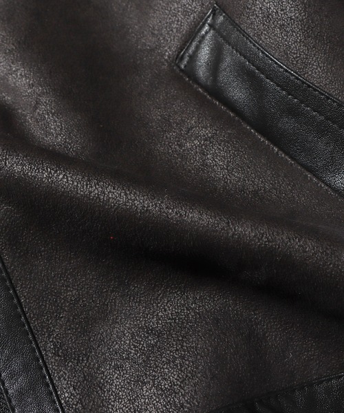 Alpha Industries(アルファインダストリーズ)の「ALPHA INDUSTRIES/アルファインダストリーズ B-3 FAKE MOUTON フライトジャケット(ムートンコート・メンズ・ブラック/ブラウン・M/L/XL)」の10枚目の写真