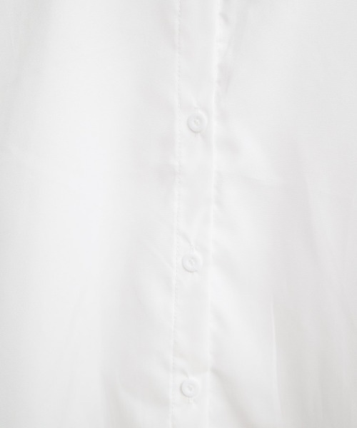 shopnikoniko（ショップニコニコ）の「ブラウス 襟 フリル 長袖 白 黒 ビッグカラー シャツ（シャツ/ブラウス・レディース・ホワイト・フリー）」の10枚目の写真