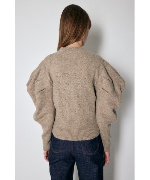 MOUSSY（マウジー）の「EYELET KNIT トップス（ニット/セーター・レディース・ライトパープル/ベージュ/カーキ・FREE）」の5枚目の写真