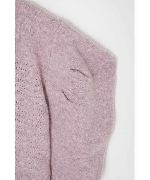 MOUSSY（マウジー）の「EYELET KNIT トップス（ニット/セーター・レディース・ライトパープル/ベージュ/カーキ・FREE）」の11枚目の写真