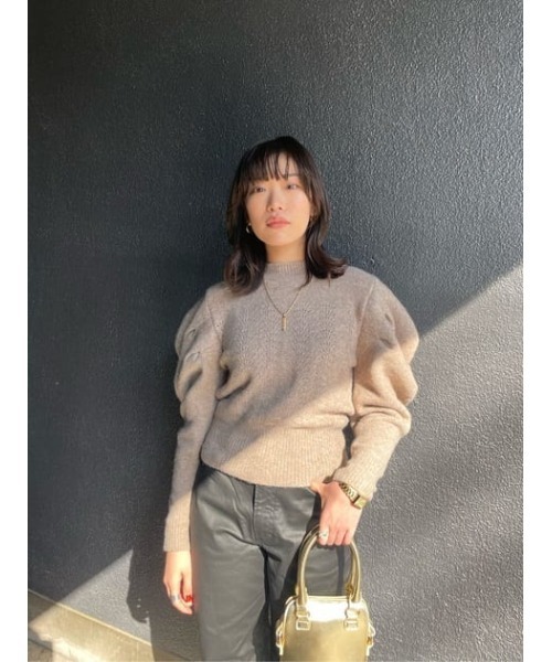 MOUSSY（マウジー）の「EYELET KNIT トップス（ニット/セーター・レディース・ライトパープル/ベージュ/カーキ・FREE）」の15枚目の写真
