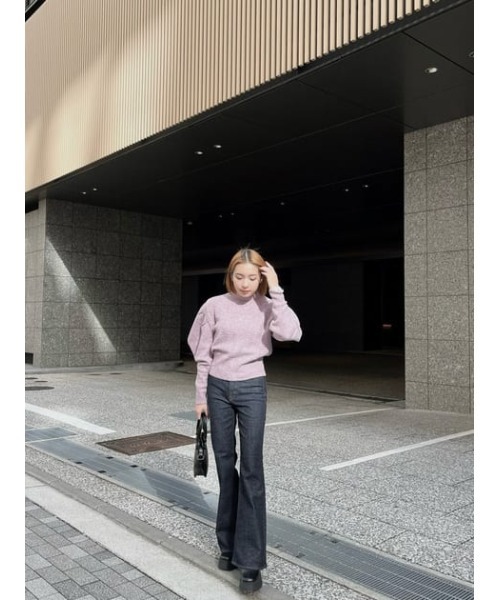MOUSSY（マウジー）の「EYELET KNIT トップス（ニット/セーター・レディース・ライトパープル/ベージュ/カーキ・FREE）」の17枚目の写真