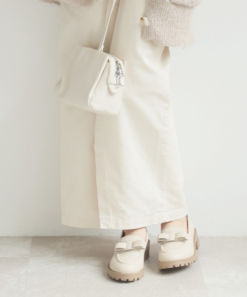 VIVIAN（ヴィヴィアン）の「厚底リボンローファー（ローファー・レディース・ブラック/ベージュ・S/M/L/LL）」の8枚目の写真